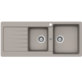 Abey SCHOCK Typos Topmount 1 & 3/4 Right Hand Bowl Sink & Drainer 1TH - Concrete - TD200CRH