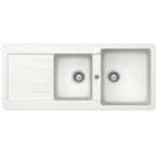 Abey SCHOCK Typos Topmount 1 & 3/4 Right Hand Bowl Sink & Drainer 1TH - Alpina - TD200WR