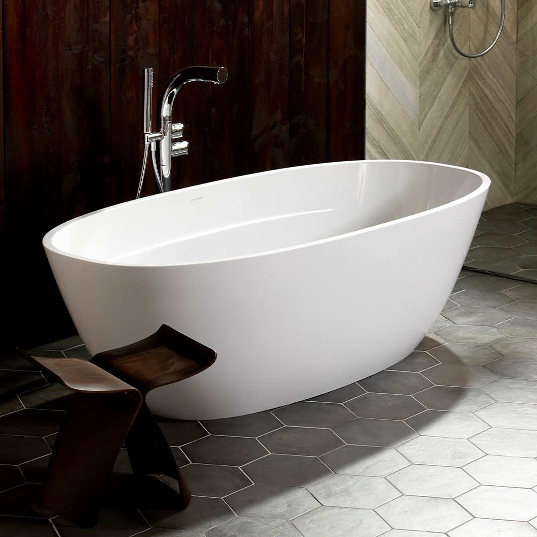 Victoria + Albert Terrassa 1700 Freestanding Bath (No Void) - Gloss White TER-N-SW-NO