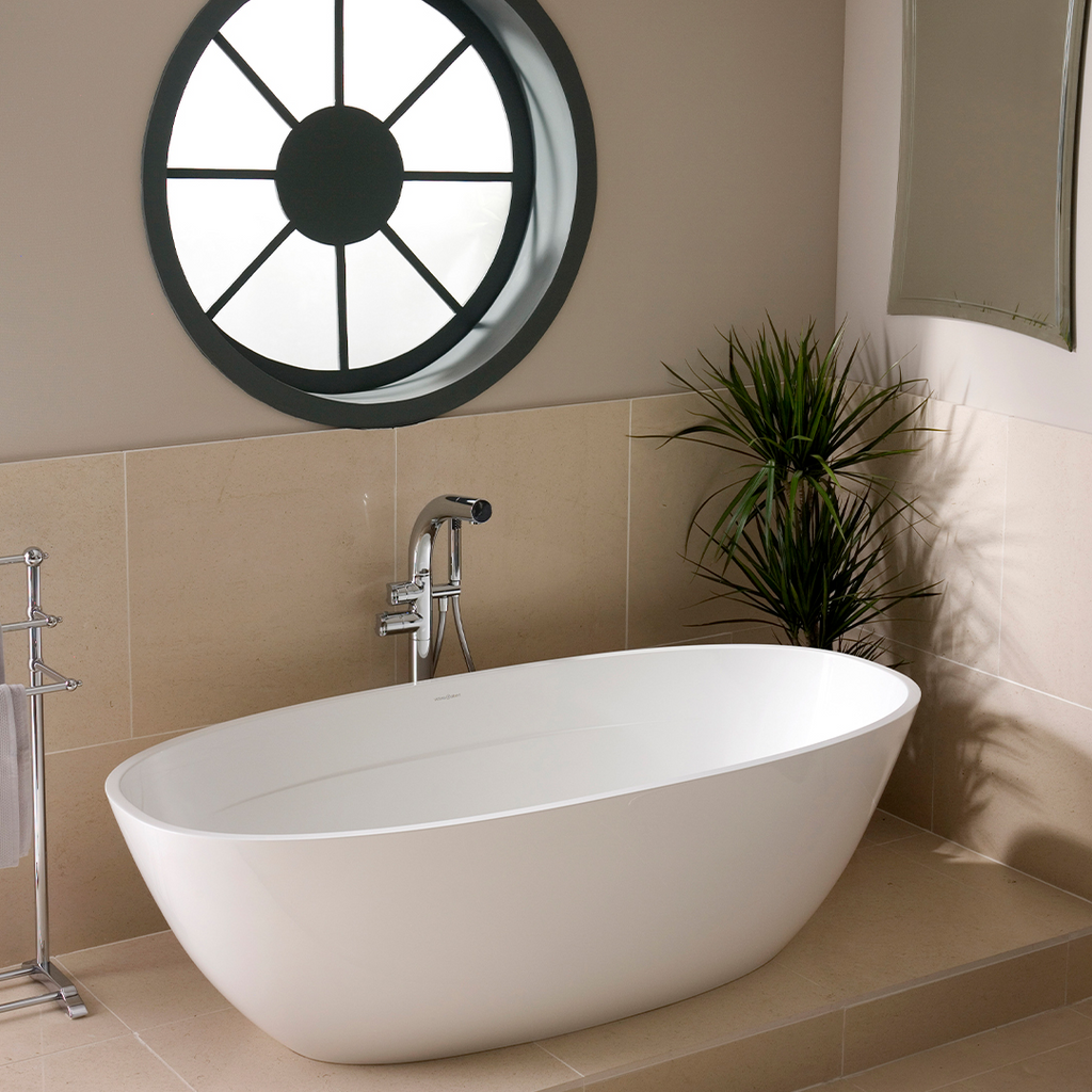 Victoria + Albert Terrassa 1700 Freestanding Bath (No Void) - Gloss White TER-N-SW-NO