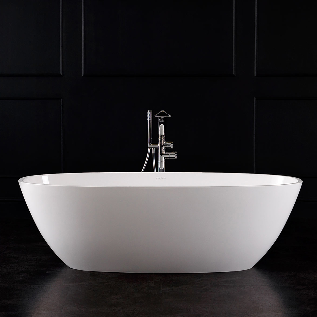 Victoria + Albert Terrassa 1700 Freestanding Bath (No Void) - Gloss White TER-N-SW-NO