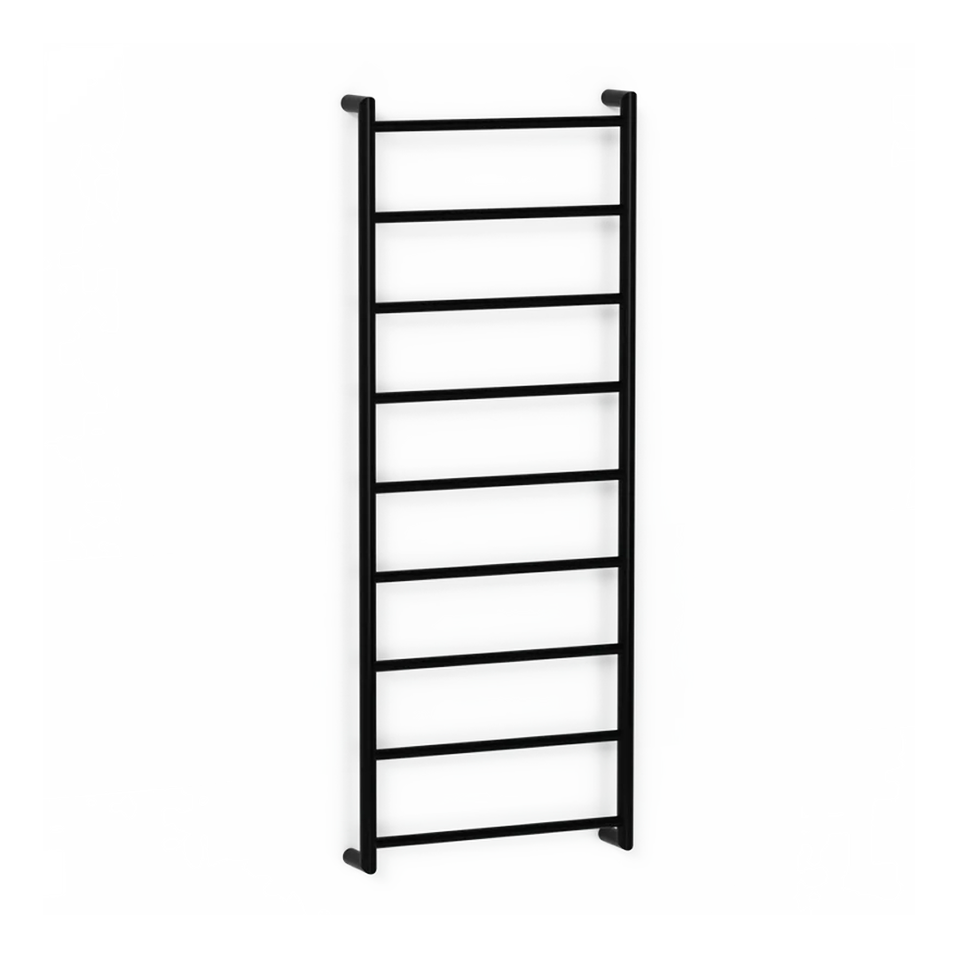 Avenir Abask 24V Heated Towel Ladder 130 x 48 - Matte Black - TLH2-130x48-LV_MB