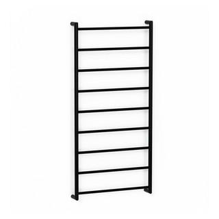 Avenir Abask 24V Heated Towel Ladder 130 x 60 - Matte Black - TLH2-130x60-LV_MB