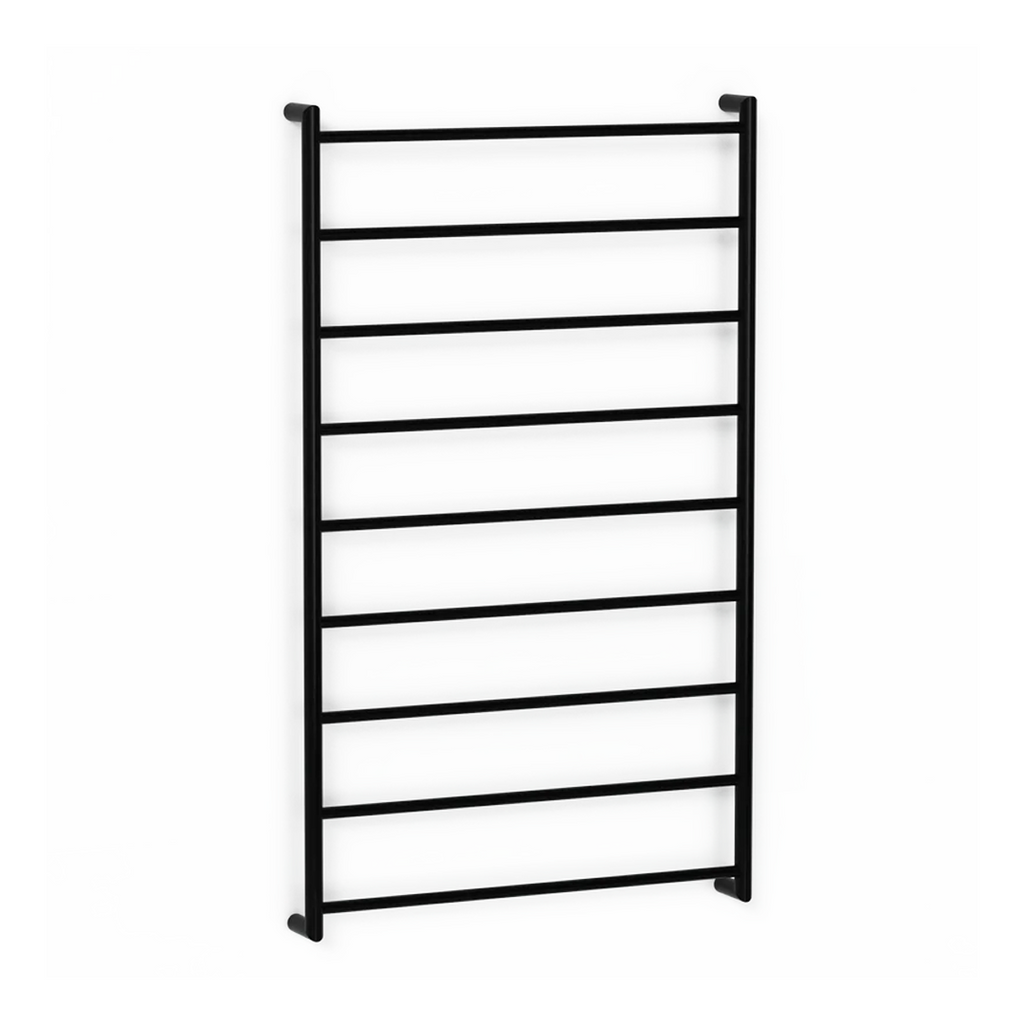 Avenir Abask 24V Heated Towel Ladder 130 x 75 - Matte Black - TLH2-130x75-LV_MB