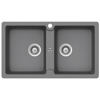 Abey Schock Typos Inset Double Bowl Sink 1TH - Croma - TN200CR