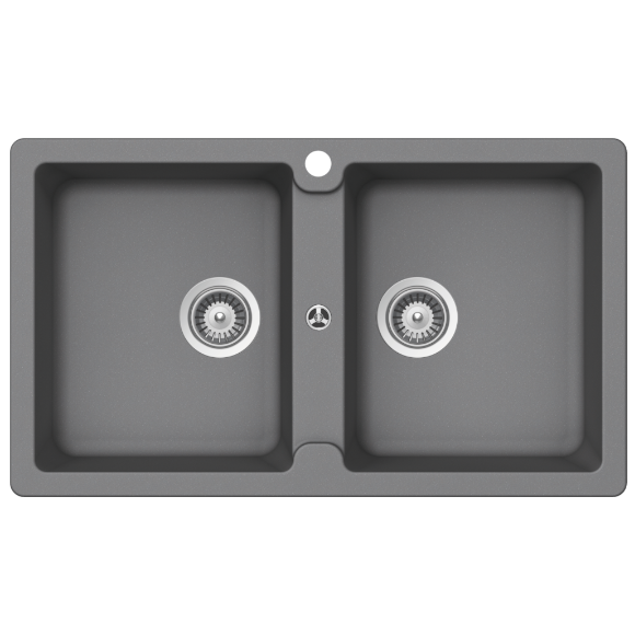 Abey Schock Typos Inset Double Bowl Sink 1TH - Croma