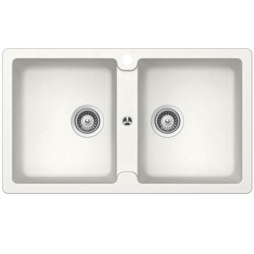 Abey Schock Typos Inset Double Bowl Sink 1TH - Alpina - TN200W