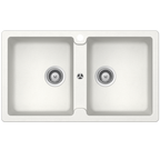 Abey Schock Typos Inset Double Bowl Sink 1TH - Alpina - TN200W