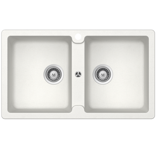Abey Schock Typos Inset Double Bowl Sink 1TH - Alpina - TN200W