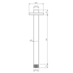 Parisi Tondo Ceiling Shower Arm 200mm - Fucile - TO.SA.1C.50