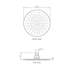 Parisi Tondo Round Shower Head 300mm (Brass) - Matte Bronze - TO.SH.B300.48