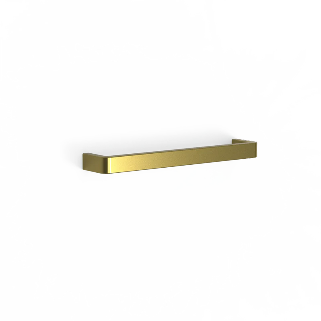 Avenir Curv 24V 50cm Single Heated Towel Rail - PVD Brushed Gold - TRH2-50_BG