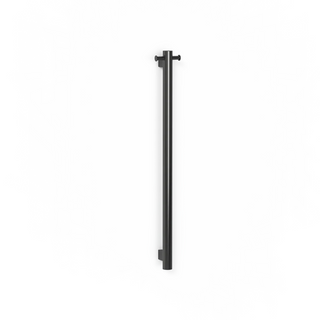 Avenir Grab 24V 90cm Vertical Heated Towel Rail with Robe Hook - PVD Aged Iron - TRH6RH-90_AI