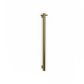 Avenir Grab 24V 90cm Vertical Heated Towel Rail with Robe Hook - PVD Brushed Gold - TRH6RH-90_BG