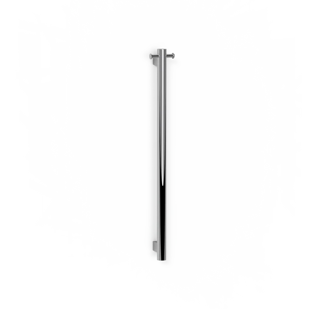 Avenir Grab 24V 90cm Vertical Heated Towel Rail with Robe Hook - Mirro ...