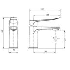 Villeroy & Boch O.Novo Style ViCare Basin Mixer - Brushed Nickel - TVW2263580