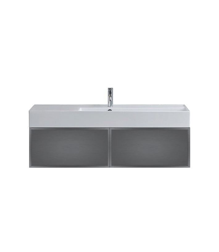 Parisi Float Twenty 1200 Wall Mounted Cabinet with Integrated Bowl Top 1TH - Matte Black - Centre Bowl - TW-FT-1201C-MB