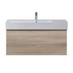 Parisi Rocki Twenty 1000 Wall Mounted Cabinet 1TH - Left Basin Position - Steel Oak - TW-R-1001L-ST
