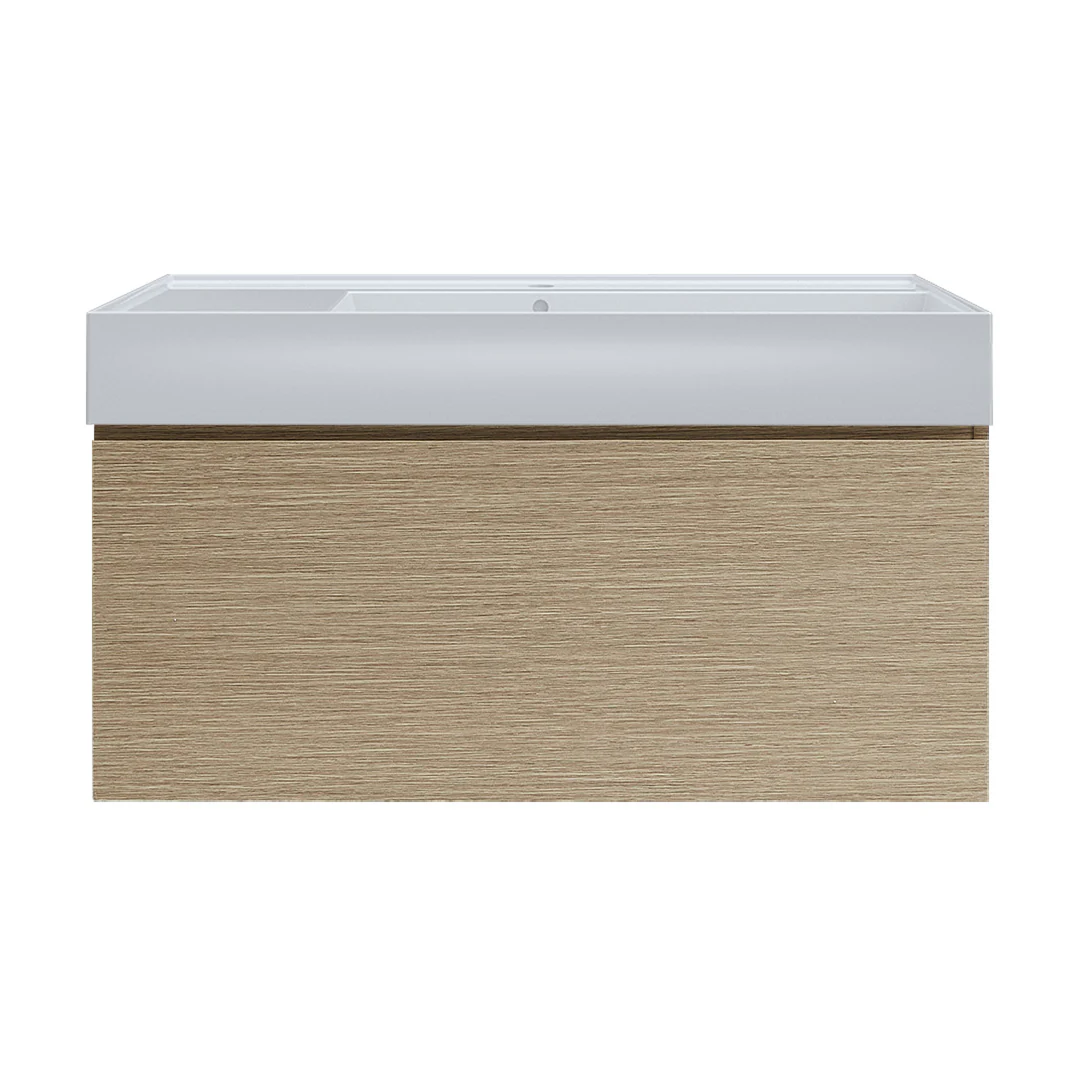 Parisi Rocki Twenty 1000 Wall Mounted Cabinet with Right Bowl Top 1TH - Right Basin Position - Sand Plus - TW-R-1001R-SP