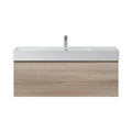 Parisi Rocki Twenty 1200 Wall Mounted Cabinet with Right Bowl Top 1TH - Left Basin Position - Steel Oak - TW-R-1201L-ST