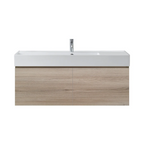 Parisi Rocki Twenty 1200 Wall Mounted Cabinet with Right Bowl Top 1TH - Left Basin Position - Steel Oak - TW-R-1201L-ST