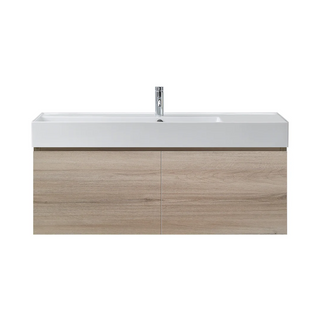 Parisi Rocki Twenty 1200 Wall Mounted Cabinet with Right Bowl Top 1TH - Left Basin Position - Steel Oak - TW-R-1201L-ST