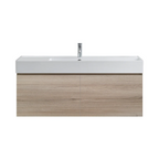 Parisi Rocki Twenty 1200 Wall Mounted Cabinet with Right Bowl Top 1TH - Right Basin Position - Steel Oak - TW-R-1201R-ST