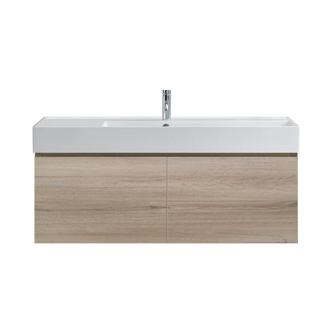 Parisi Rocki Twenty 1200 Wall Mounted Cabinet with Right Bowl Top 1TH - Right Basin Position - Steel Oak - TW-R-1201R-ST