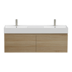 Parisi Rocki Twenty 1400 Wall Mounted Cabinet with Double Bowl Top - Sahara - TW-R-1401D-SH