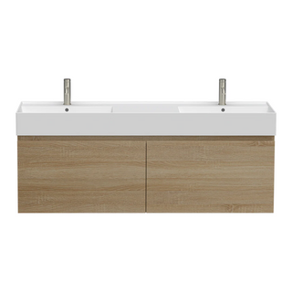 Parisi Rocki Twenty 1400 Wall Mounted Cabinet with Double Bowl Top - Sahara - TW-R-1401D-SH