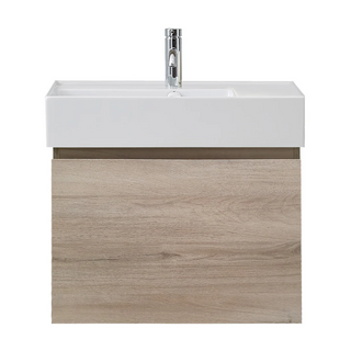 Parisi Rocki Twenty 600 Wall Mounted Cabinet with Right Bowl Top 1TH - Left Basin Position - Steel Oak - TW-R-601L-ST
