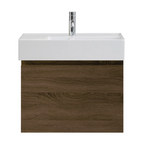 Parisi Rocki Twenty 600 Wall Mounted Cabinet with Right Bowl Top 1TH - Right Basin Position - Moka - TW-R-601R-MK