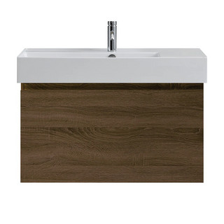 Parisi Rocki Twenty 800 Wall Mounted Cabinet 1TH - Left Basin Position - Moka - TW-R-801L-MK