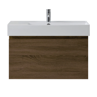 Parisi Rocki Twenty 800 Wall Mounted Cabinet with Right Bowl Top 1TH - Right Basin Position - Moka - TW-R-801R-MK