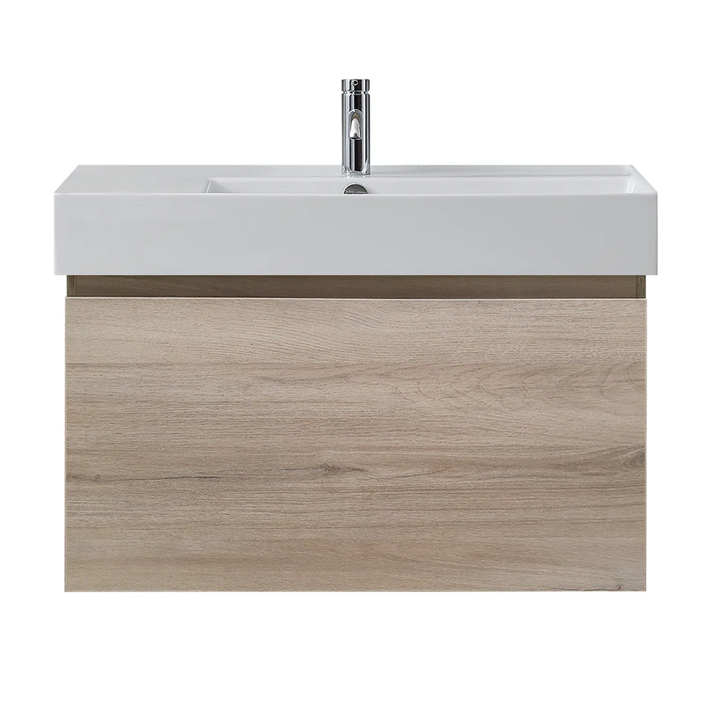 Parisi Rocki Twenty 800 Wall Mounted Cabinet with Right Bowl Top 1TH - Right Basin Position - Steel Oak - TW-R-801R-ST