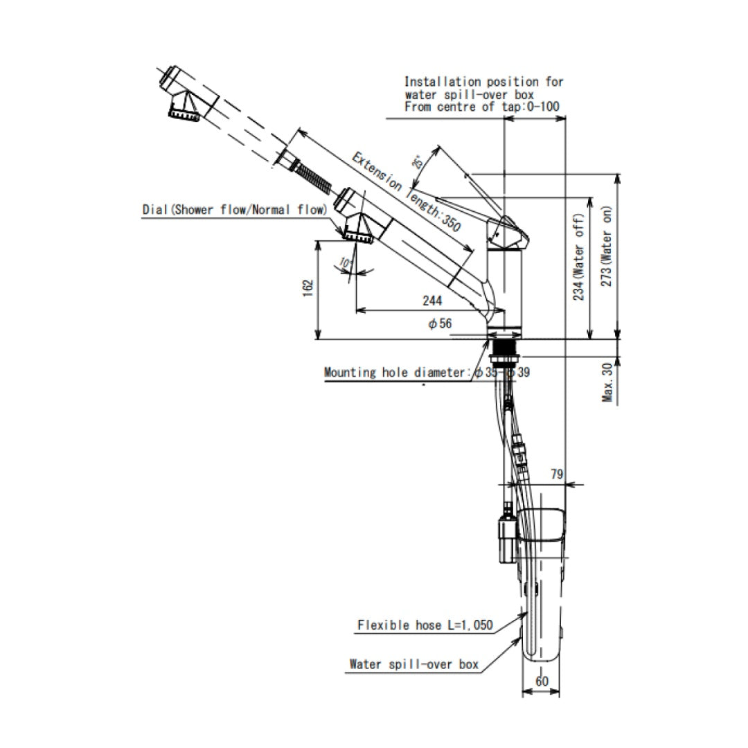 Taqua T-3 Pull Out Filtered Sink Mixer - Chrome - JY181MA