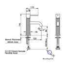 Greens Textura Basin Mixer - Brushed Stainless - 18302553