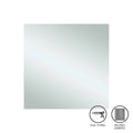 Thermogroup Jackson 750 Square Polished Edge Mirror - Glue-to-Wall & Demister - JS7575GTD