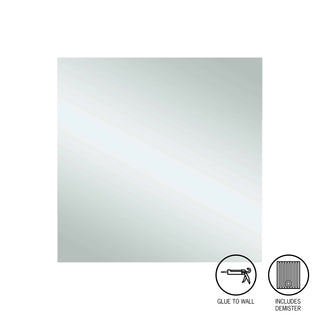Thermogroup Jackson 750 Square Polished Edge Mirror - Glue-to-Wall & Demister - JS7575GTD