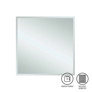 Thermogroup Montana Square 25mm Bevel Edge Mirror - with Hangers & Demister - MS7575HND