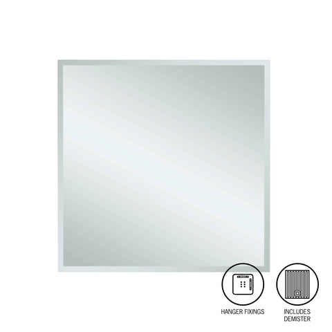 Thermogroup Montana Square 25mm Bevel Edge Mirror - with Hangers & Demister