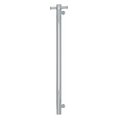 Thermorail Round 900 Non-Heated Vertical Single Towel Rail - UVS900H Polished Stainless Steel