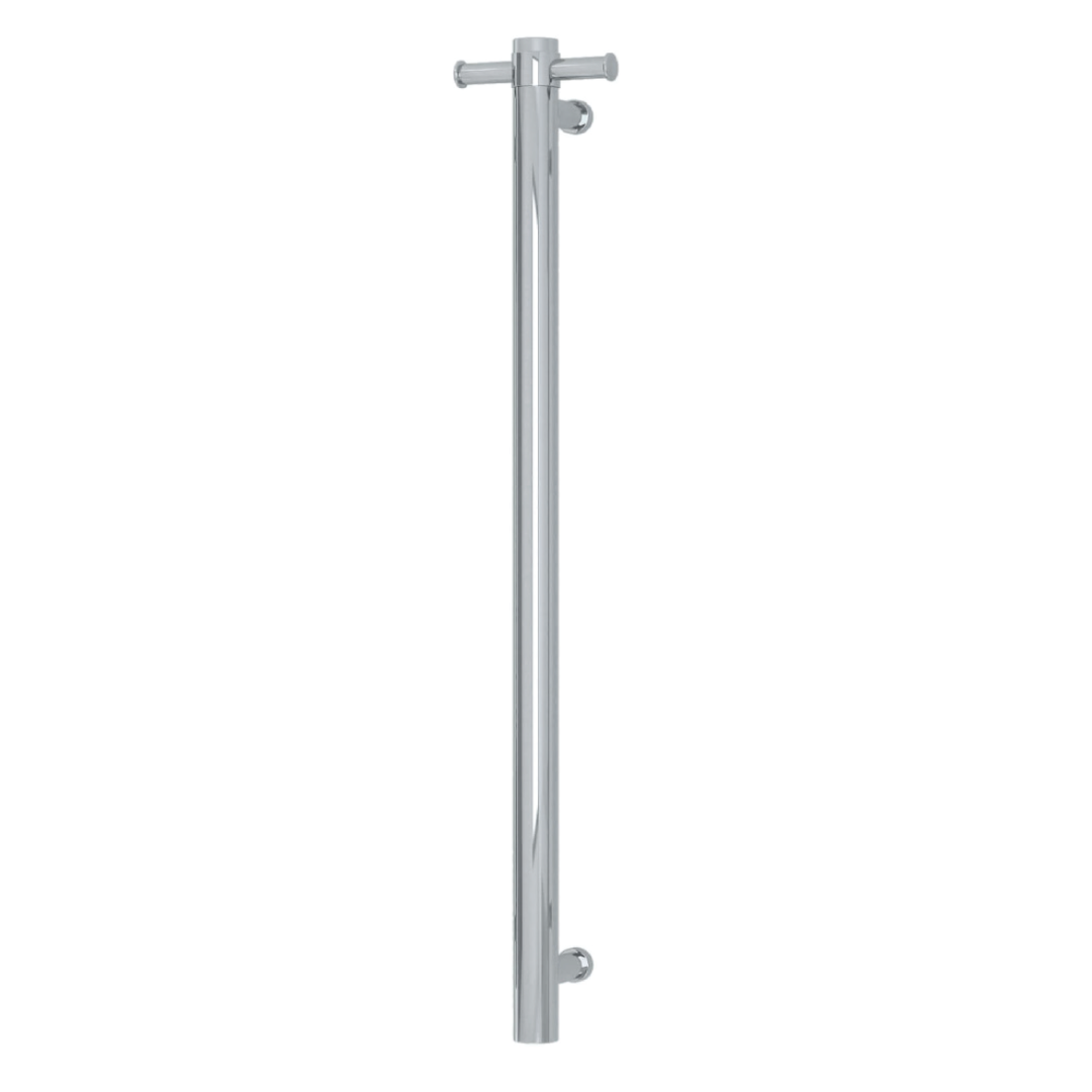 Thermorail Round 900 Non-Heated Vertical Single Towel Rail - UVS900H Polished Stainless Steel