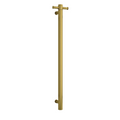 Thermorail 240V Round 900 Vertical Single Heated Towel Rail - VSH900HBG Brushed Gold