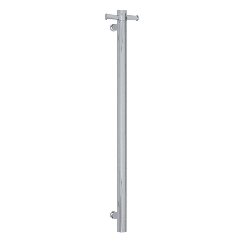 Thermorail 240V Round 900 Vertical Single Heated Towel Rail - VSH900H Polished Stainless Steel