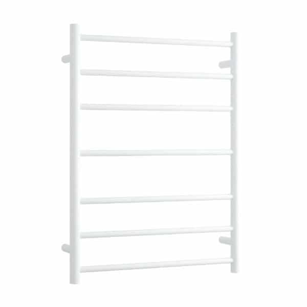 Thermorail 240V Round 600 Ladder Heated Towel Rail - BS44MW Satin White