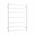 Thermorail 240V Round 600 Ladder Heated Towel Rail - BS44MW Satin White