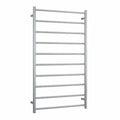 Thermorail 240V Straight 700 Round Ladder Heated Towel Rail - SRB69M Brushed Stainless Steel