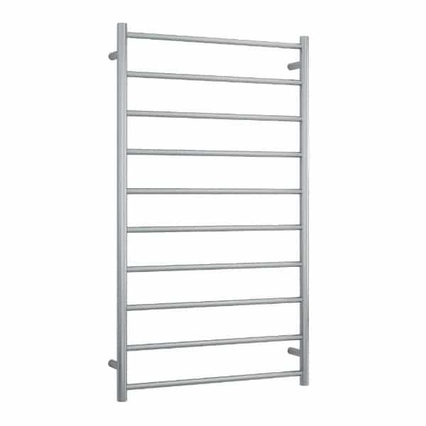 Thermorail 240V Straight 700 Round Ladder Heated Towel Rail - SRB69M Brushed Stainless Steel