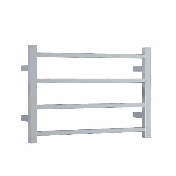 Thermorail 240V Straight 600 Square Ladder Heated Towel Rail - SS40M Polished Stainless Steel